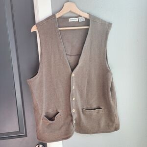 Claiborne Taupe Ribbed Knit Top